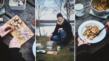 VIDEO: Our First Outdoor Cooking Adventure and Camper’s Mushroom Risotto