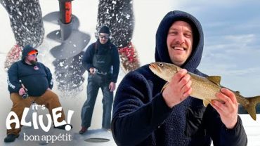 VIDEO: Brad Enters An Ice Fishing Contest: It’s Alive 100 | Bon Appétit