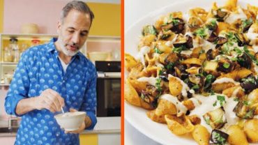 VIDEO: OTK What’s for Dinner? Smoky, creamy pasta with burnt aubergine and tahini | Ottolenghi Test Kitchen