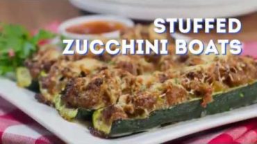 VIDEO: Stuffed Zucchini Boats (Keto, Low Carb, And Gluten Free)