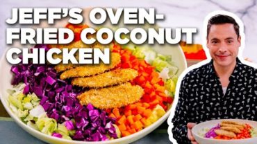 VIDEO: Jeff Mauro’s Oven-Fried Coconut Chicken with Mango Dipping Sauce | The Kitchen | Food Network