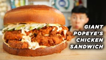 VIDEO: I Made A Giant Popeye’s Chicken Sandwich