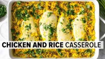 VIDEO: TURMERIC CHICKEN AND RICE CASSEROLE | easy & healthy dinner recipe