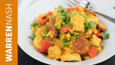 VIDEO: Chicken and Chorizo Paella Recipe – Easy Spanish Food – Recipes by Warren Nash