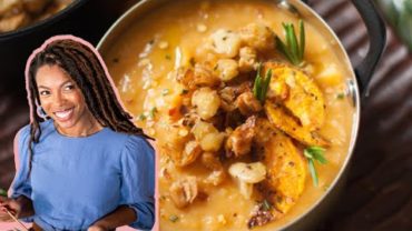 VIDEO: Creamiest Sweet Potato Soup | vegan Thanksgiving recipe