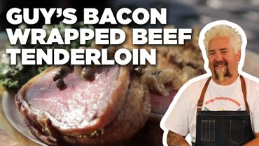VIDEO: Guy Fieri and His Dad Cook Bacon Wrapped Beef Tenderloin | Guy’s Big Bite | Food Network