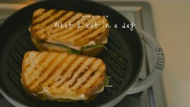 VIDEO: [SUB] VLOG #39 하루세끼, 그릴드 샌드위치와 집밥 : What I eat in a day, grilled sandwich | Honeykki 꿀키