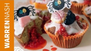 VIDEO: Easy Halloween Cupcakes Recipe – With Bloody Center – Recipes by Warren Nash
