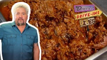 VIDEO: Guy Fieri Eats a Burnt Ends Sandwich | Diners, Drive-Ins and Dives | Food Network