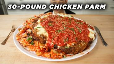 VIDEO: I Made A Giant 30-Pound Chicken Parmesan
