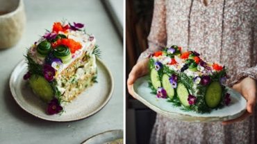 VIDEO: Swedish Sandwich Cake Vegan Style | Vegansk Smörgåstårta | Good Eatings