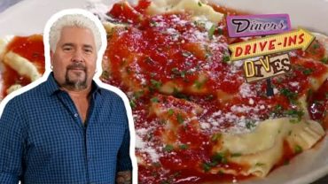 VIDEO: Guy Fieri Eats Pork, Beef AND Veal Ravioli | Diners, Drive-Ins and Dives | Food Network