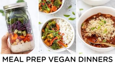 VIDEO: VEGAN MEAL PREP DINNER RECIPES ‣‣ easy & healthy