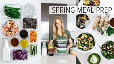 VIDEO: MEAL PREP for SPRING | healthy recipes + PDF guide