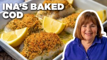 VIDEO: Ina Garten’s Baked Cod with Garlic and Herb Ritz Crumbs | Barefoot Contessa | Food Network