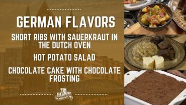 VIDEO: Short Ribs w/ Sauerkraut, Hot Potato Salad and Chocolate Cake w/ Chocolate Icing (#943)