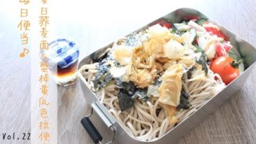 VIDEO: Lunch-box preparing | 我的每日便当：夏日荞麦凉面与蟹棒黄瓜色拉 Cold Soba Noodles & Cucumber Crab Stick Salad