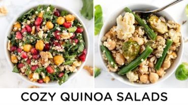 VIDEO: EASY QUNOA SALAD RECIPES ‣‣ 2 vegan meal prep ideas