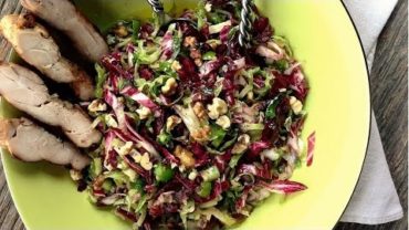 VIDEO: The Flexible Chef | Shaved Brussels Spouts Slaw Salad Recipe
