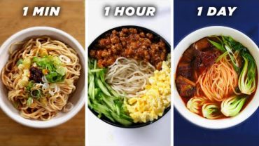 VIDEO: 1 Minute Vs. 1 Hour Vs. 1 Day Noodles • Tasty