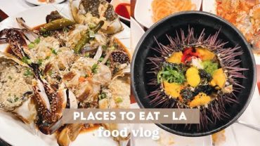 VIDEO: The Best RAW CRAB in LA | VLOG | Thai, Sugarfish, Veggie, Yakitori, Bingsoo, Uni Rice | wah