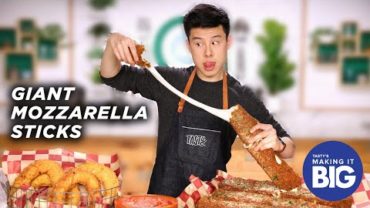 VIDEO: I Made Giant Mozzarella Sticks And Onion Rings • Tasty