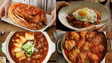 VIDEO: 김치요리 4가지 : 김치볶음밥, 돼지고기 김치찌개, 김치말이찜, 김치수제비 4 Delicious ways to eat Kimchi [우리의식탁]