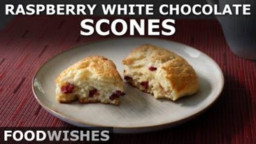 VIDEO: Raspberry White Chocolate Scones – Food Wishes
