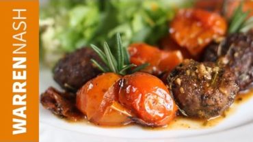 VIDEO: Easy Baked Meatballs Recipe with Tomatoes – #LazyLunches – Recipes by Warren Nash