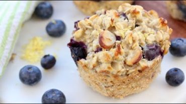 VIDEO: BAKED BLUEBERRY LEMON OATMEAL MUFFIN CUPS | easy healthy breakfast idea