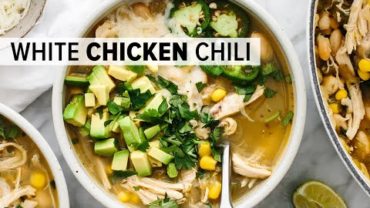 VIDEO: WHITE CHICKEN CHILI | the best dang chili recipe + so easy!