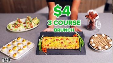 VIDEO: A Private Chef Tries To Make a 3-Course Brunch For 6 for $25 • Tasty