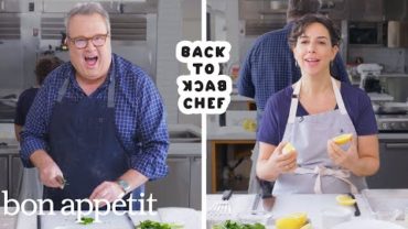 VIDEO: Eric Stonestreet Tries to Keep Up With a Professional Chef | Back-to-Back Chef | Bon Appétit