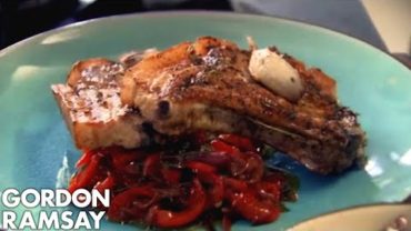VIDEO: Pork Chops with Sweet and Sour Peppers | Gordon Ramsay