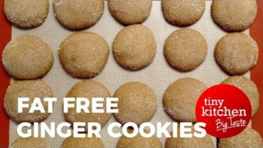 VIDEO: Fat Free Ginger Cookies // Tiny Kitchen Big Taste