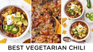 VIDEO: EASIEST VEGETARIAN CHILI RECIPE ‣‣ made in the slow cooker