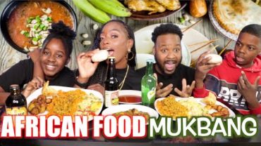 VIDEO: AFRICAN FOOD MUKBANG | FUFU, JOLLOF RICE, STEW | VEGAN