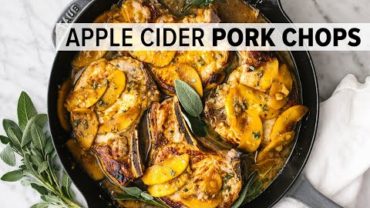 VIDEO: APPLE CIDER PORK CHOPS | a seriously amazing pork chop recipe