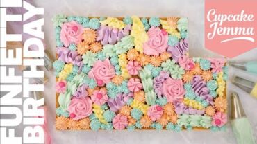 VIDEO: Funfetti Birthday Sheet Cake – Sally’s Birthday Cake! |Cupcake Jemma