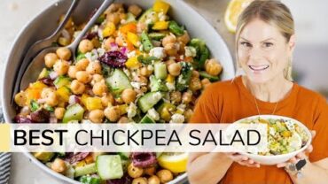 VIDEO: MEDITERRANEAN CHICKPEA SALAD | easy, healthy recipe