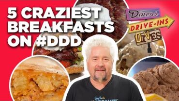 VIDEO: TOP 5 Most-Insane Breakfasts in #DDD Video History with Guy Fieri | Food Network