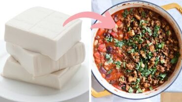 VIDEO: How to REALLY cook tofu | Meaty Tofu Chili | Vegan Air Fryer Recipe!