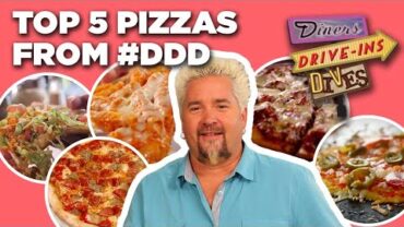 VIDEO: TOP 5 Pizzas in #DDD Video History with Guy Fieri | Diners, Drive-Ins and Dives | Food Network