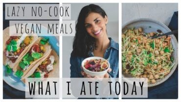 VIDEO: WHAT I ATE TODAY | lazy no-cook vegan meals | healthy + easy