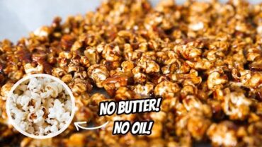 VIDEO: HOW TO MAKE STOVETOP POPCORN (no butter or oil) + 3 delicious topping recipes