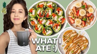 VIDEO: What I Eat in a Day as a Vegan | Easy Meal Ideas 🙃