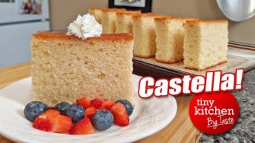 VIDEO: Castella! (Japanese Wagashi / Dessert) // Tiny Kitchen Big Taste