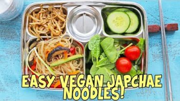 VIDEO: EASY “KOREAN JAPCHAE NOODLES” (RECIPE HACK)!! | VEGAN + BACK TO SCHOOL
