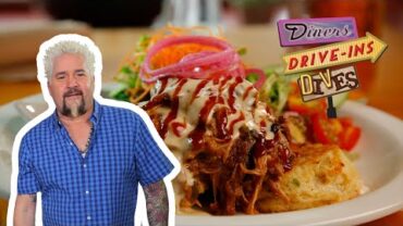 VIDEO: Guy Fieri Eats Pickle Chips and a Pork Belly Sandwich | Diners, Drive-Ins and Dives | Food Network