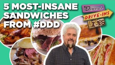 VIDEO: Top 5 Craziest Sandwiches Guy Fieri Has Eaten on Diners, Drive-Ins and Dives | Food Network